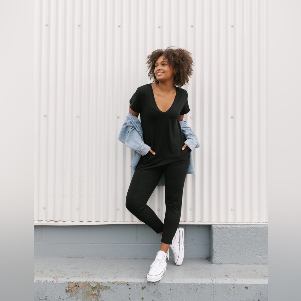 Smash + Tess Sunday Romper in Midnight Black